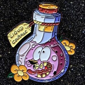 Colorful Liquid Courage Enamel Pin